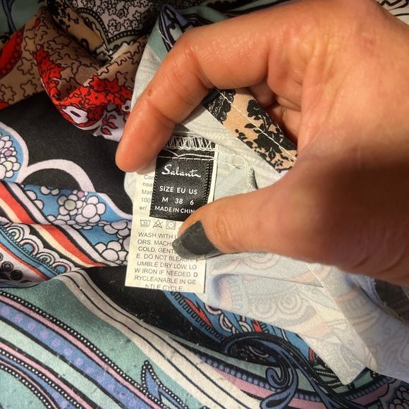 ๐๐EUC GORGEOUS PAISLEY CRISSCROSS NECK HALTER DRESS SZ M๐๐ - Picture 4 of 9